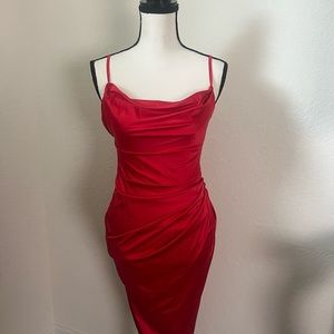 Women’s Red Satin Dress. Size S